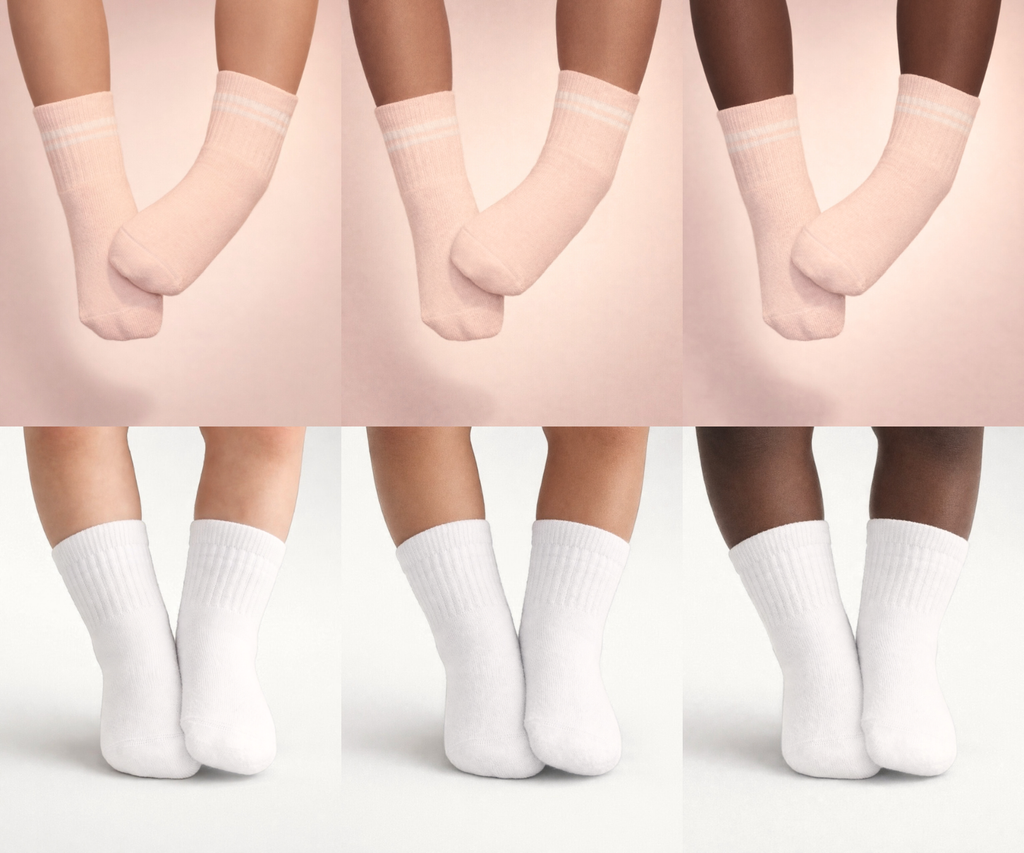 Newborn Gripper Crew Socks 4-Pack (0-3 Months)