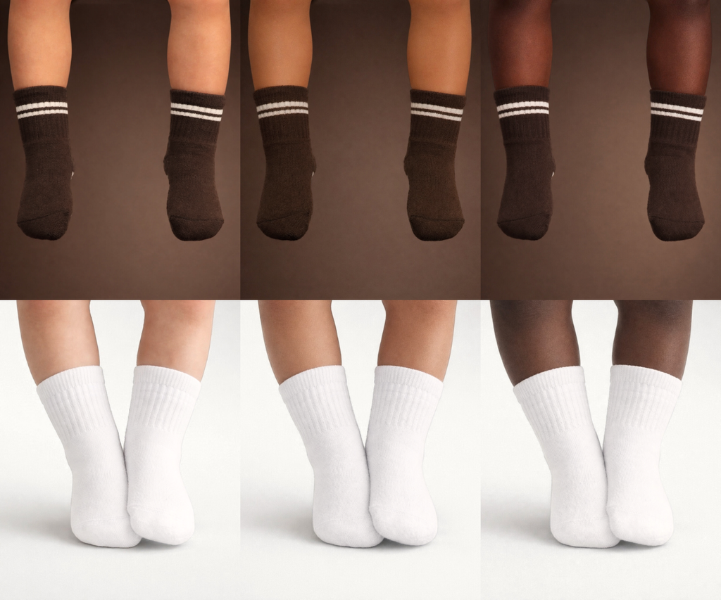 Newborn Gripper Crew Socks 4-Pack (0-3 Months)