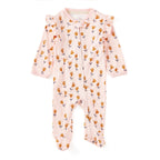 Bamboo Blend Ruffle Zip Footie