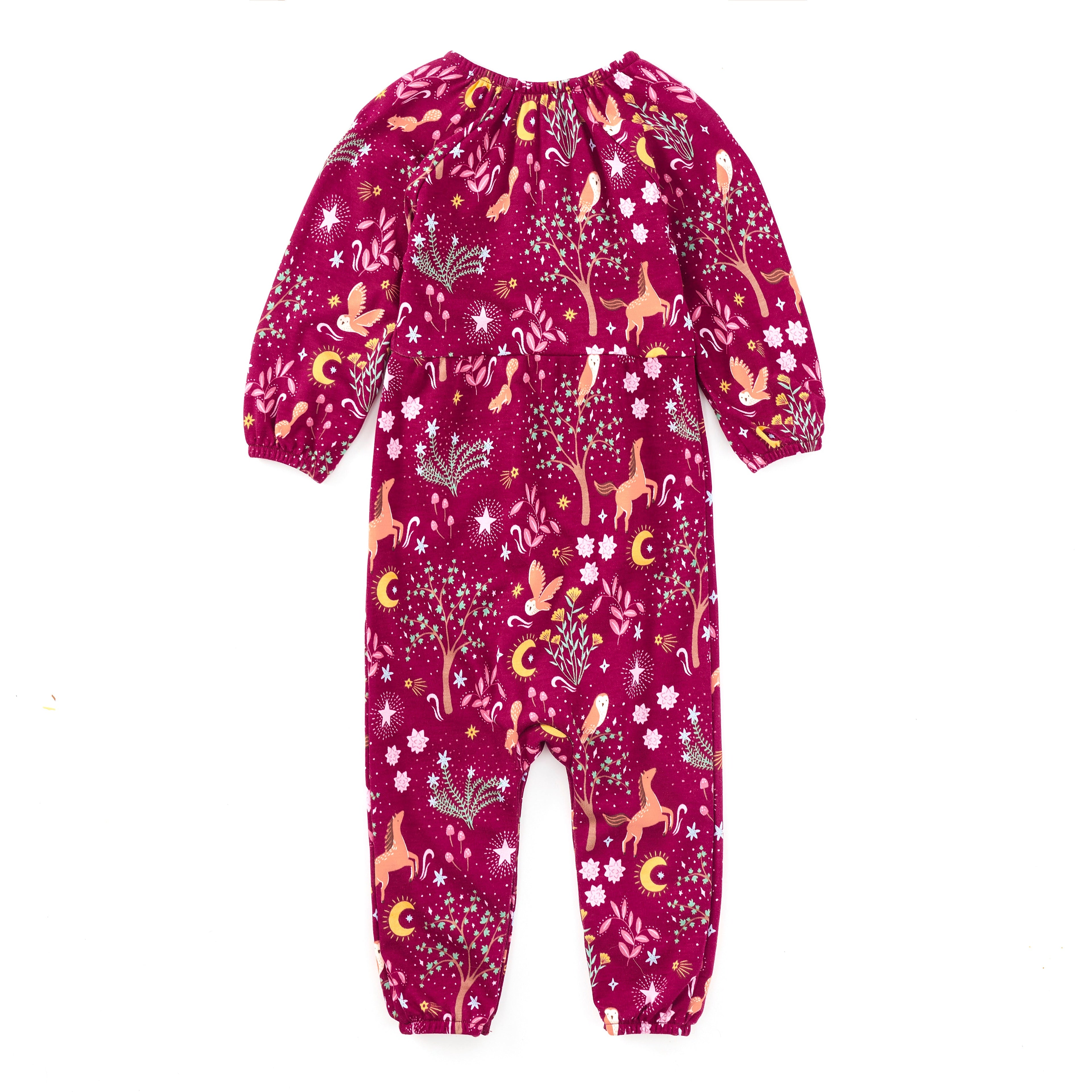 Bamboo Blend Long Sleeve Gathered Romper