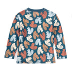 Camiseta de manga larga con cuello redondo de mezcla de bambú