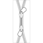 Muslin zzZipMe Sack, 2-Way Zip, Little Lambs, Sterling