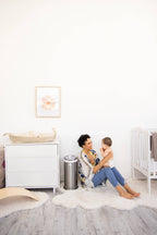 Ubbi Steel Diaper Pail — Odor-Locking Stainless Steel with Rubber Seal, Uses Any Standard Trash Bag