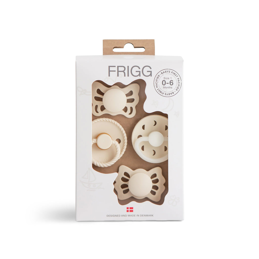 FRIGG Baby's First Pacifier Moonlight Sailing (Cream) 4-Pack - Mushie