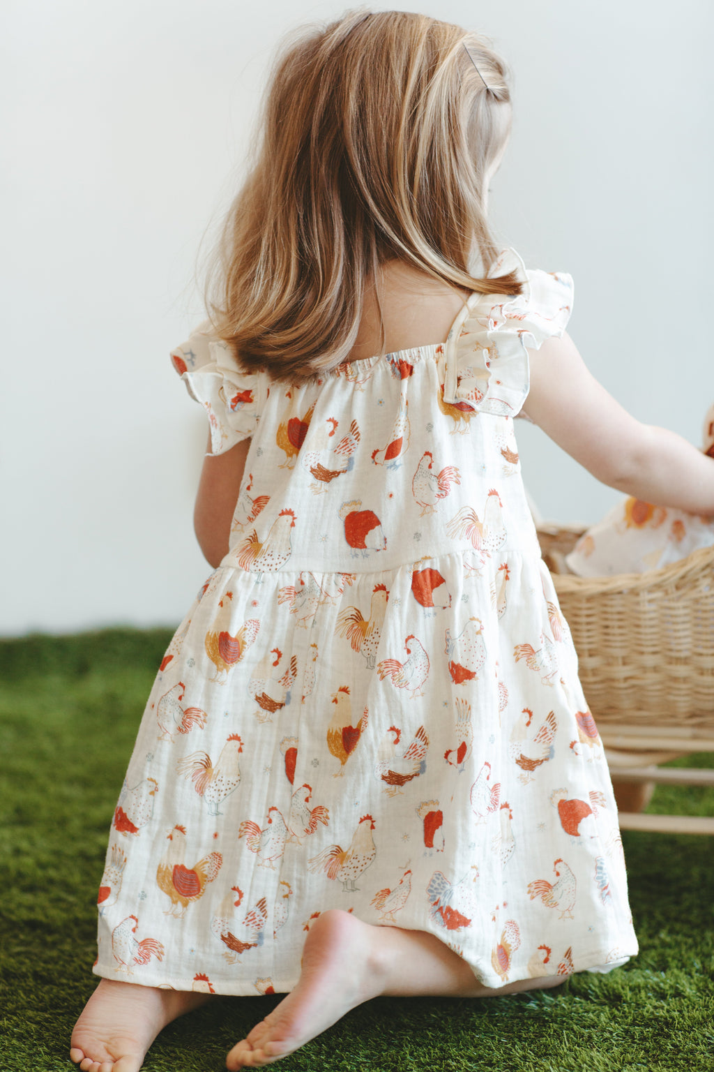 Muslin Flutter Strap Dress