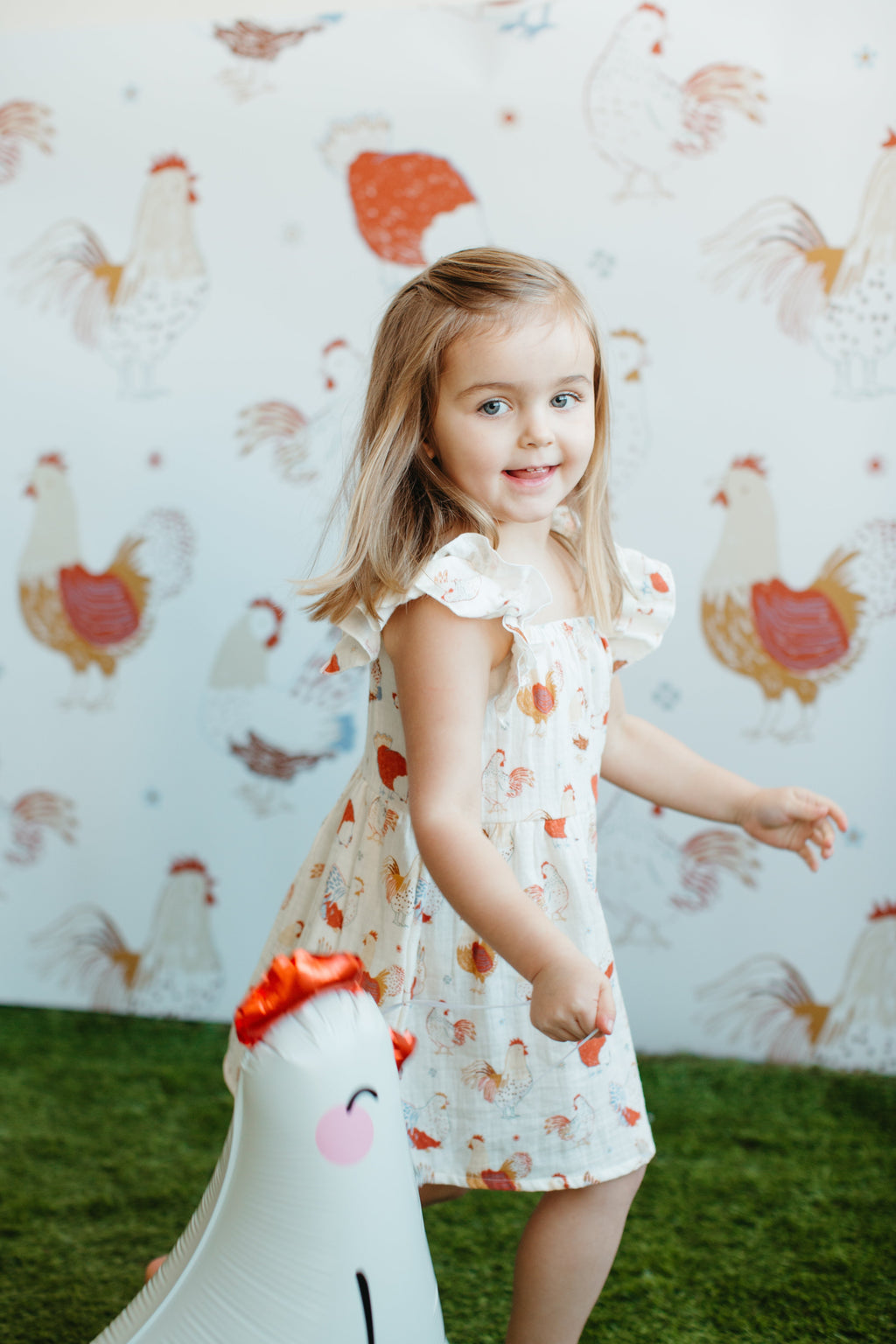 Muslin Flutter Strap Dress