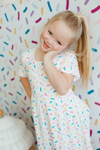 Bamboo Blend Short Sleeve Twirly Tee Dress
