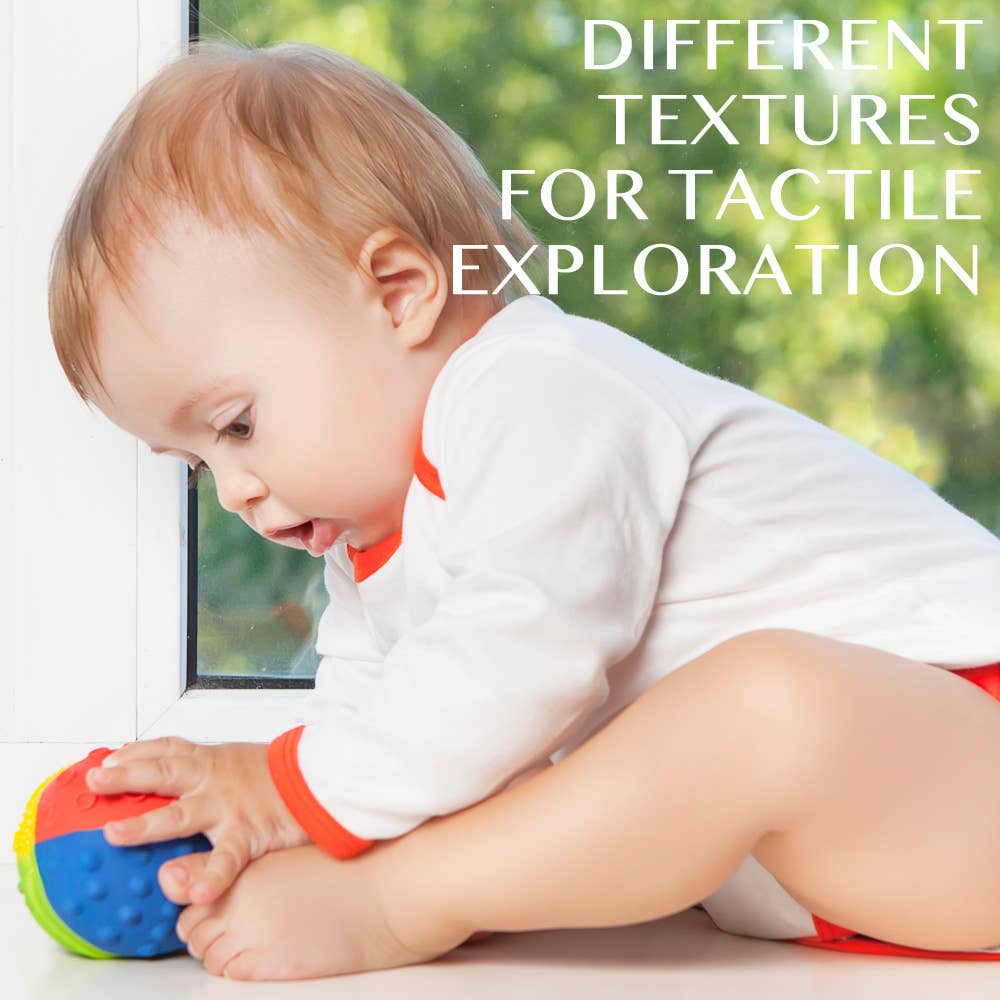 Natural Rubber Sensory Ball Rainbow, Eco-Friendly