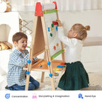 Tiny Land® Caballete de arte y juego de rollo de papel 3 en 1