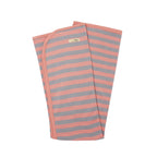 Coral/Light Gray Stripe | Organic Blanket