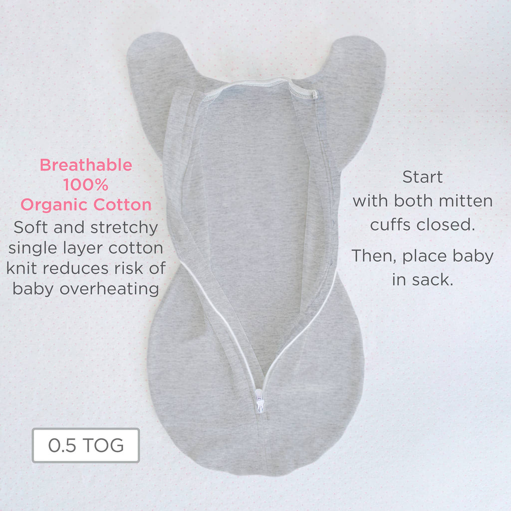 Organic Transitional Swaddle Sack, Sand Dollar