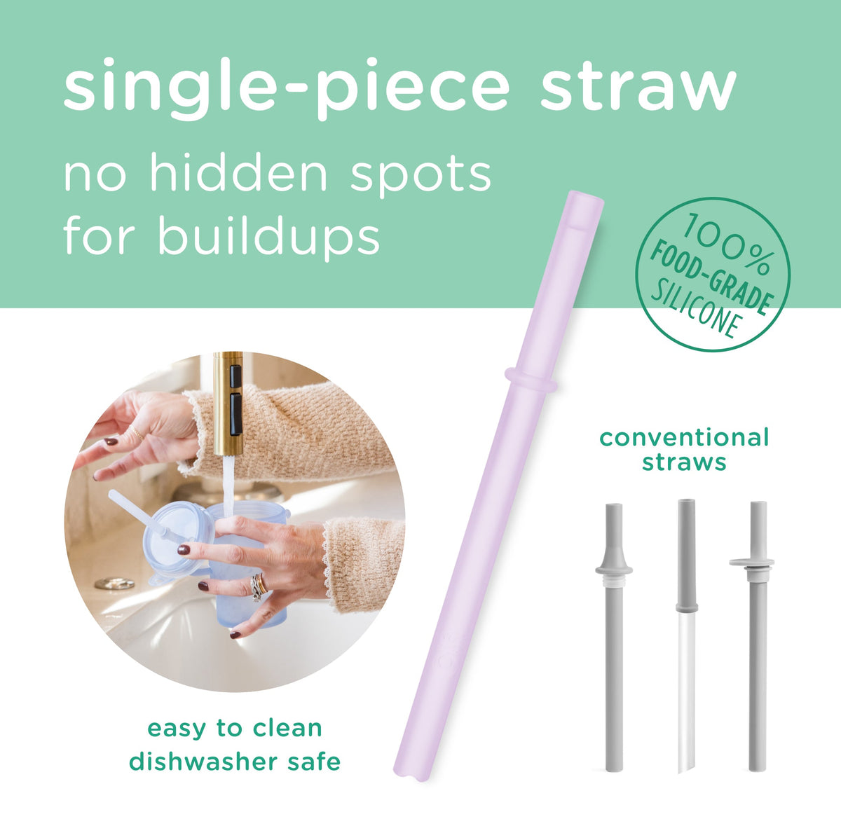 Olababy Silicone Tumbler with Straw for Big-Kid Drinks (11oz)