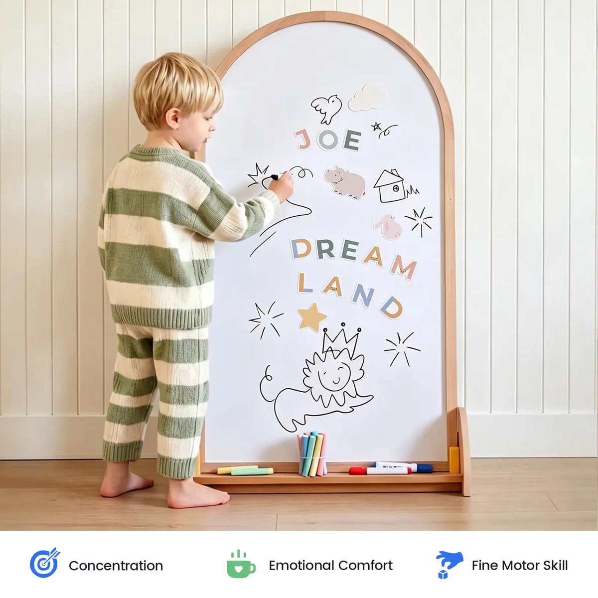 Pizarra magnética de doble cara con arco Tiny Land®