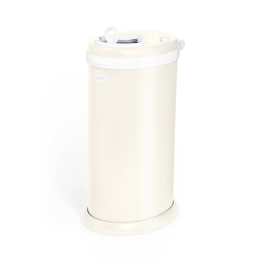 Ubbi Steel Diaper Pail — Odor-Locking Stainless Steel with Rubber Seal, Uses Any Standard Trash Bag