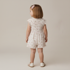 Organic Smocked Jumpsuit - Blush Floral