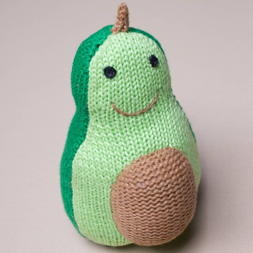 Juguete orgánico para bebés: sonajeros de aguacate (hechos a mano)