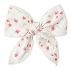 Organic Hair Bow Clip - Pink  Bloom