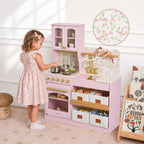 Tiny Land® Wooden Play Kitchen with Storage for Creative Toddlers