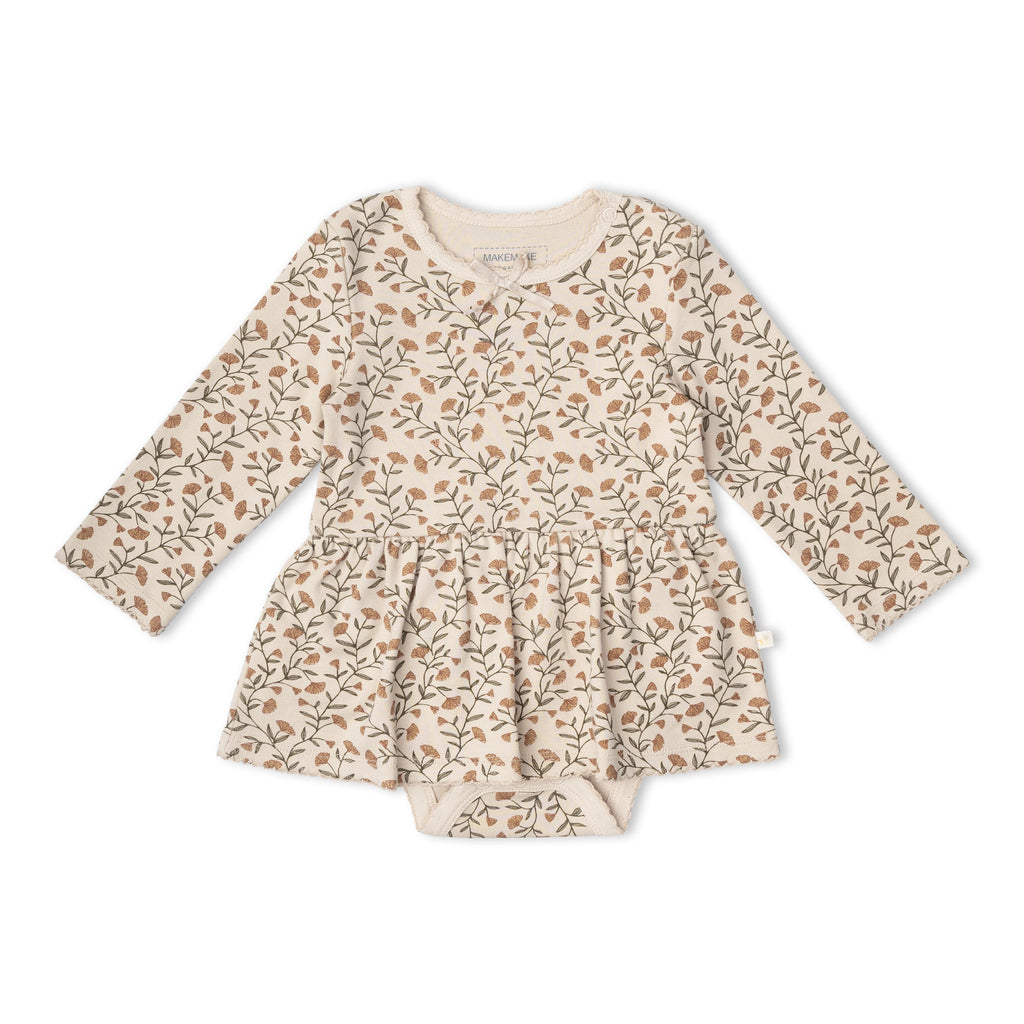 Organic Bodysuit Dress & Leggings Set - Rustbloom