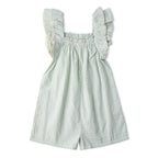 Organic Flutter Jumpsuit - Basil Stripes