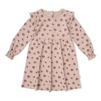 Organic Ruffle Sleeve Dress - Rosebud