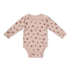 Organic Bodysuit & Foldover Pants Set - Rosebud