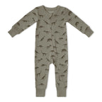 Organic 2-Way Zip Romper - Dinos