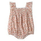 Organic Ruffle Sleeve Bubble Romper - Sienna