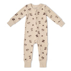 Organic 2-Way Zip Romper - Mushroom