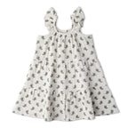 Organic Ruffle Tiered Dress - Poppy