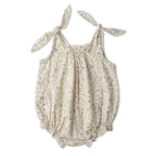 Organic Tie Shoulder Bubble Romper - Bluebelle