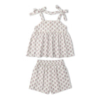 Organic Tie Up Top & Shorts Set - Lavender