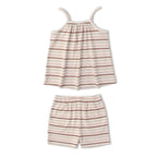 Organic Tank Top & Shorts Set - Terra Stripes