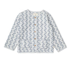 Organic Quilted Buttoned Jacket - Bluebell Vine