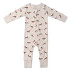 Organic 2-Way Zip Romper - Horses