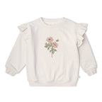 Organic Fleece Ruffle Sleeve Sweatshirt - Bloom