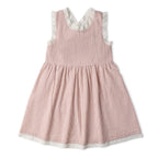 Organic Cross Back Dress - Coral Stripes