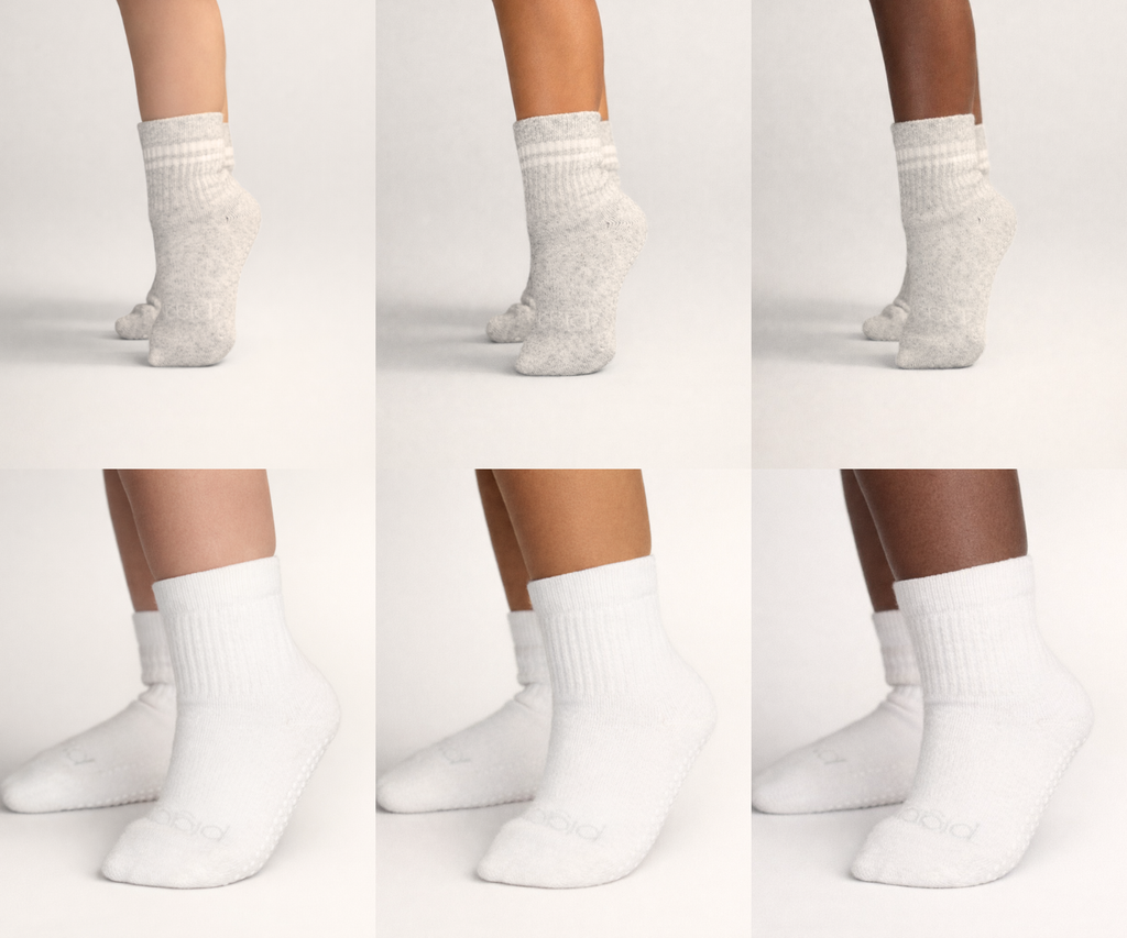 Toddler Gripper Crew Socks 4-Pack (2-3T)