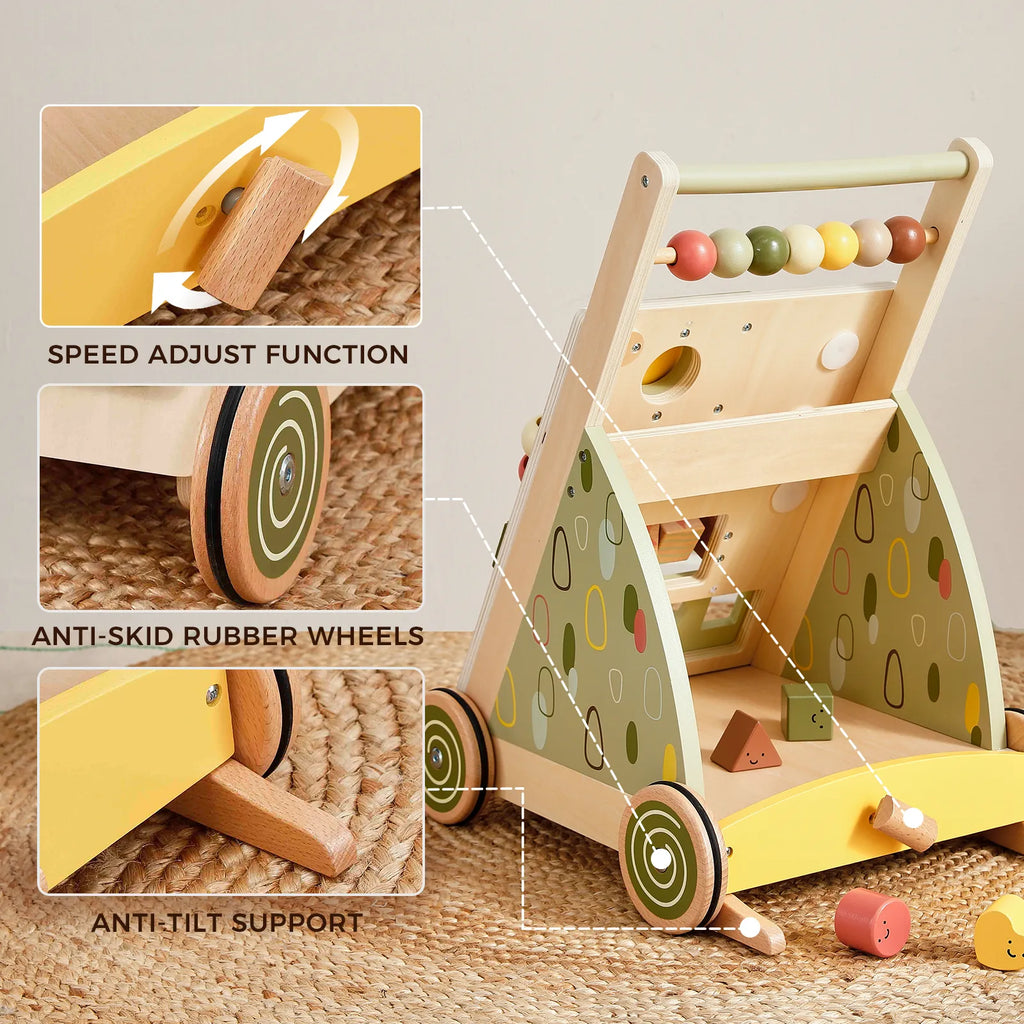 Tiny Land® Wooden Baby Walker