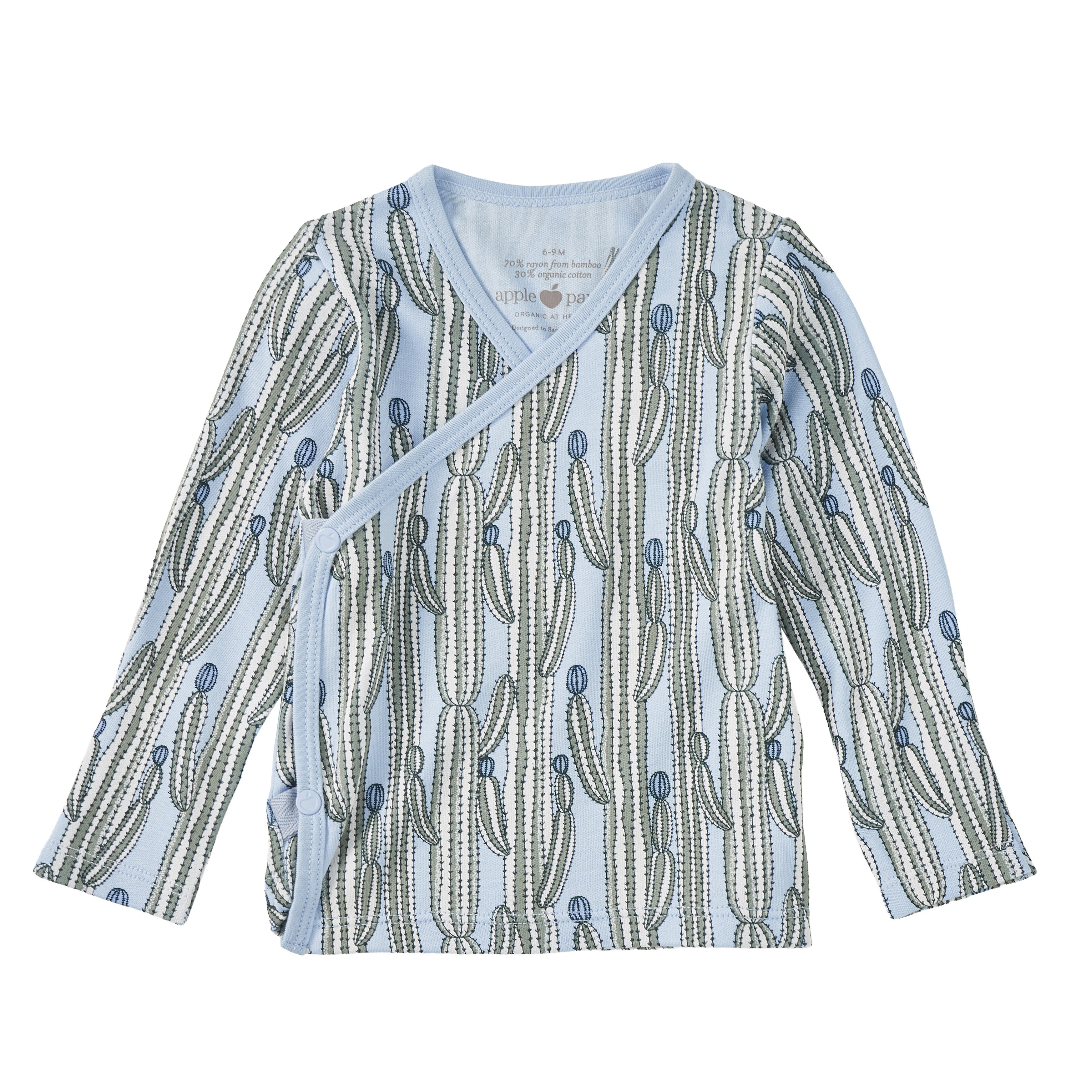 Bamboo Blend Wrap-Front Long Sleeve Layette Jacket