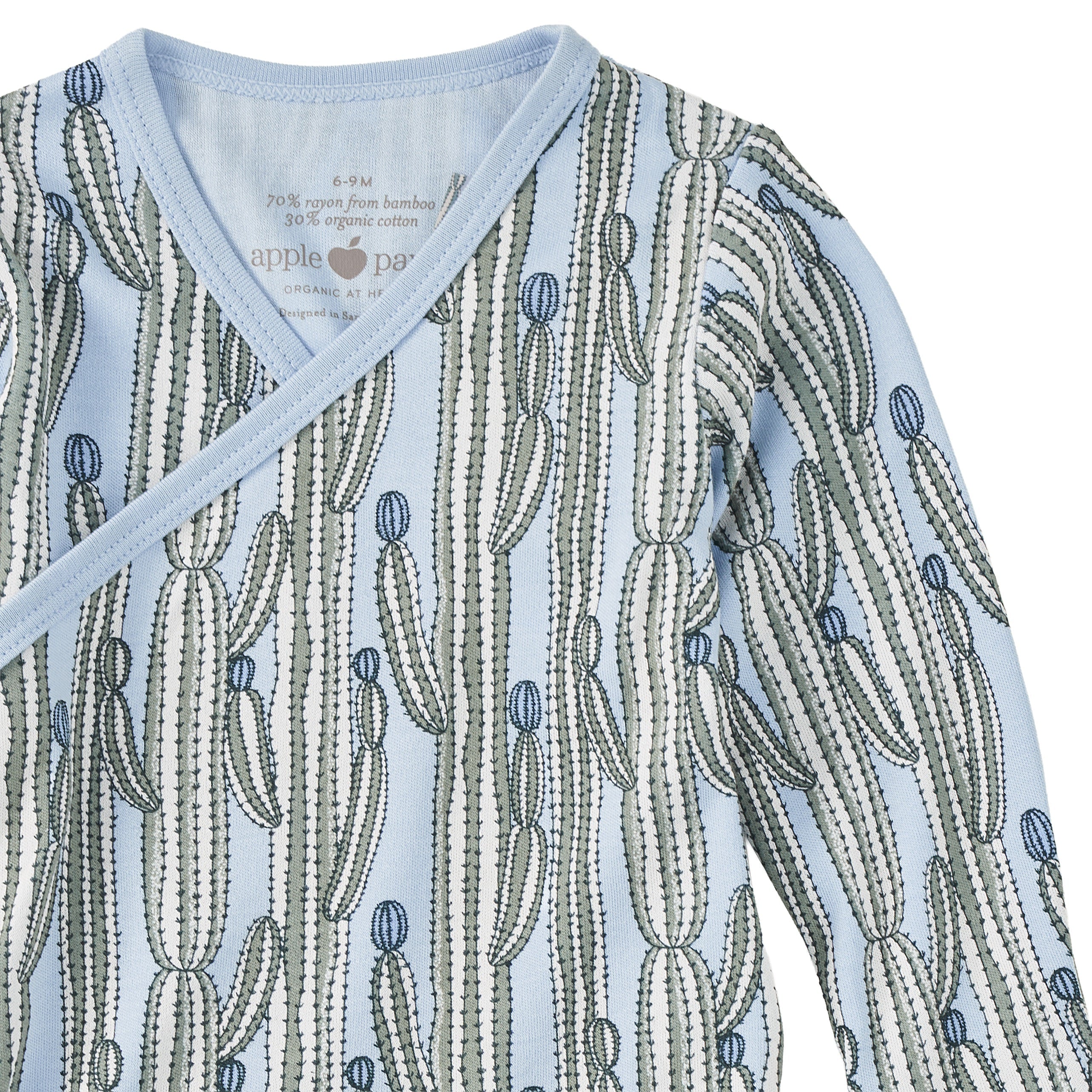 Bamboo Blend Wrap-Front Long Sleeve Layette Jacket