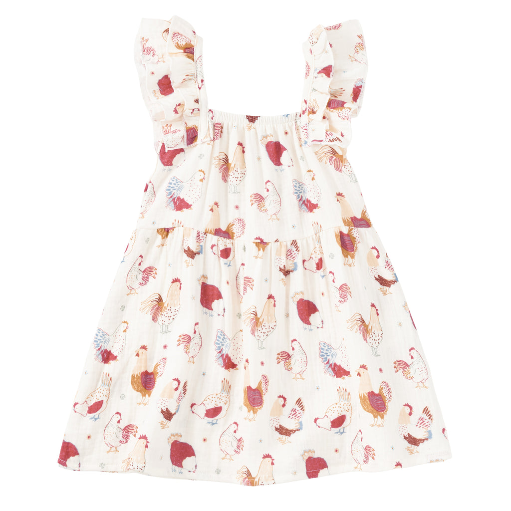 Muslin Flutter Strap Dress