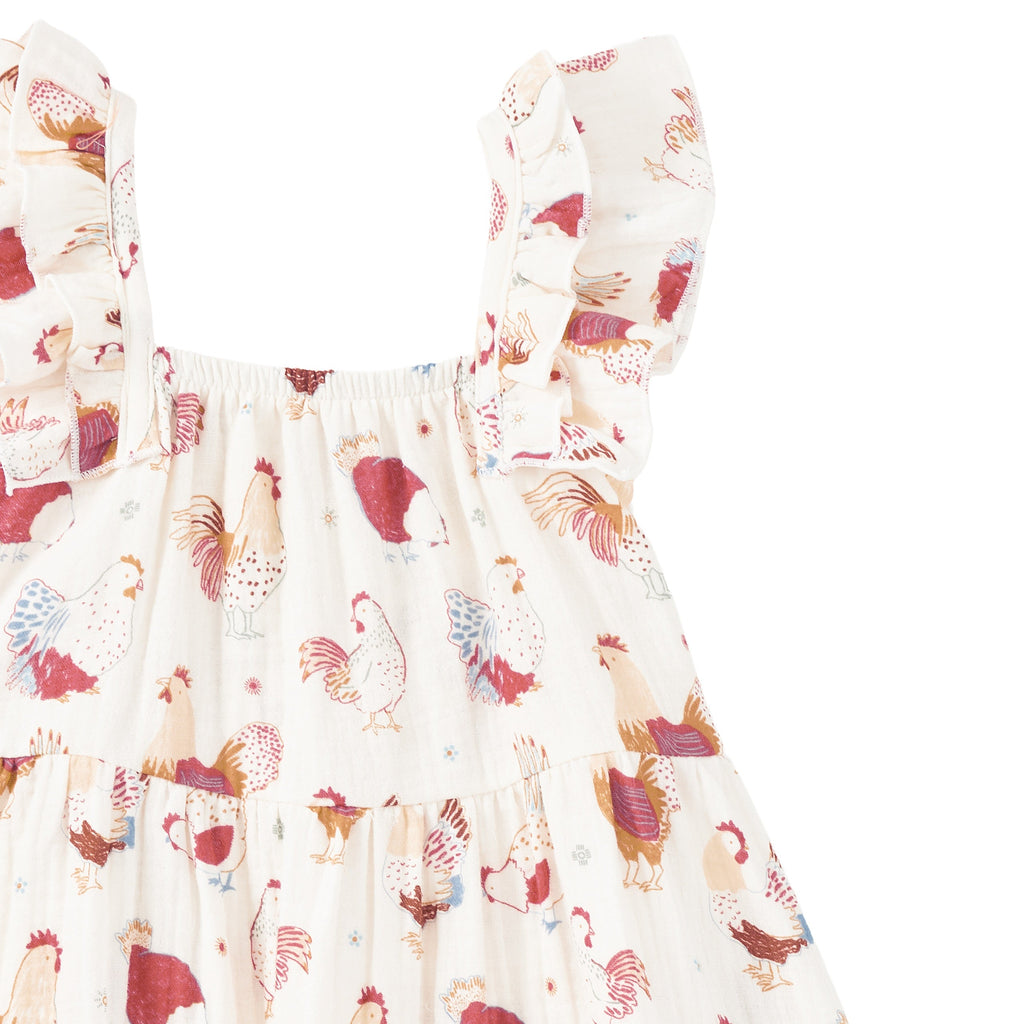 Muslin Flutter Strap Dress