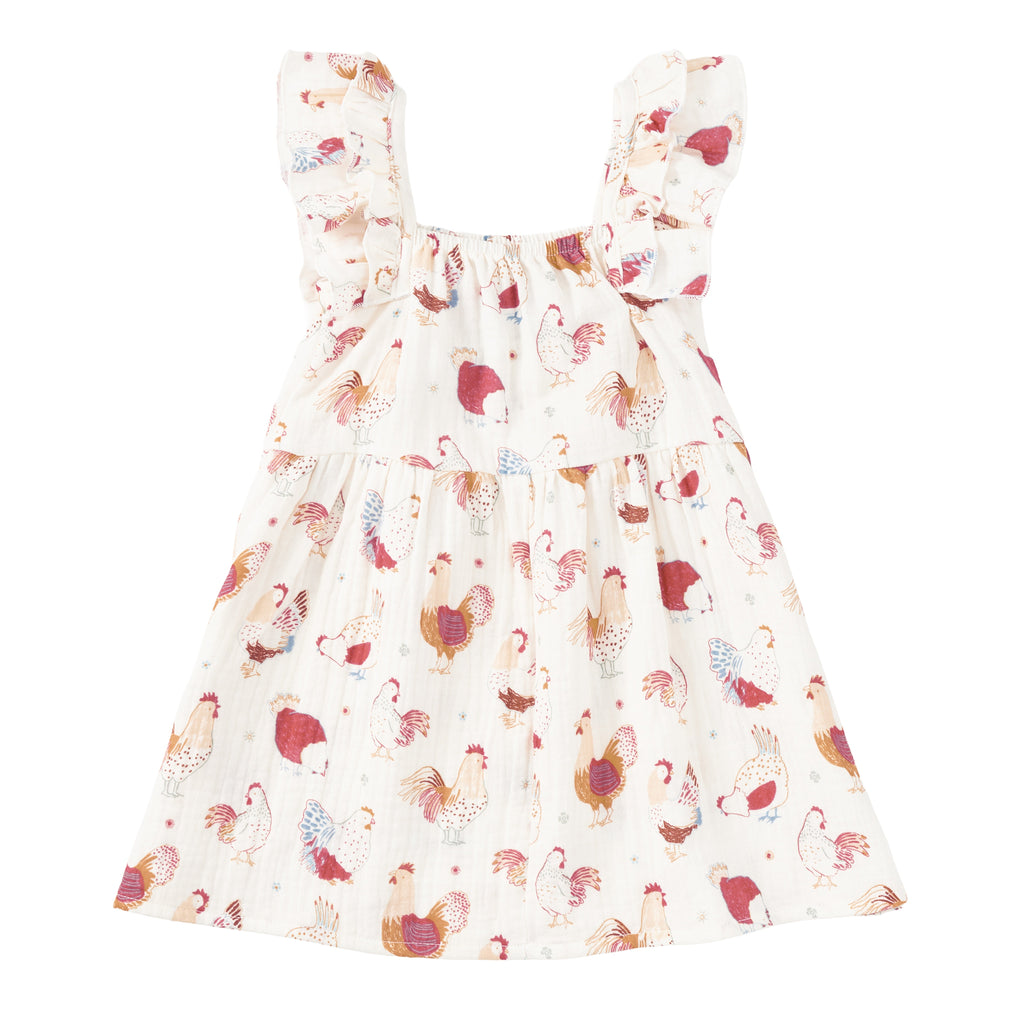 Muslin Flutter Strap Dress