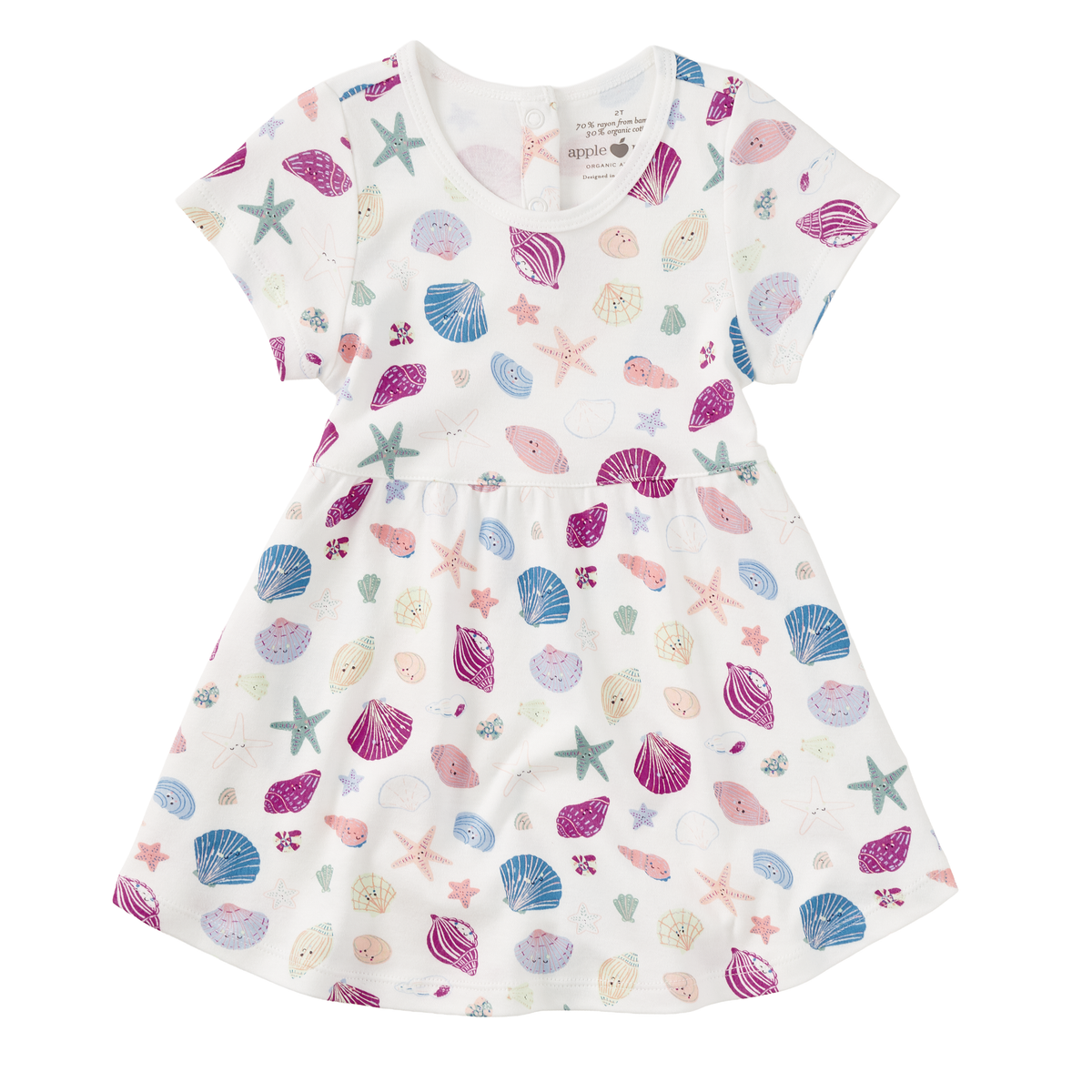 Vestido Camiseta de Bambú de Manga Corta