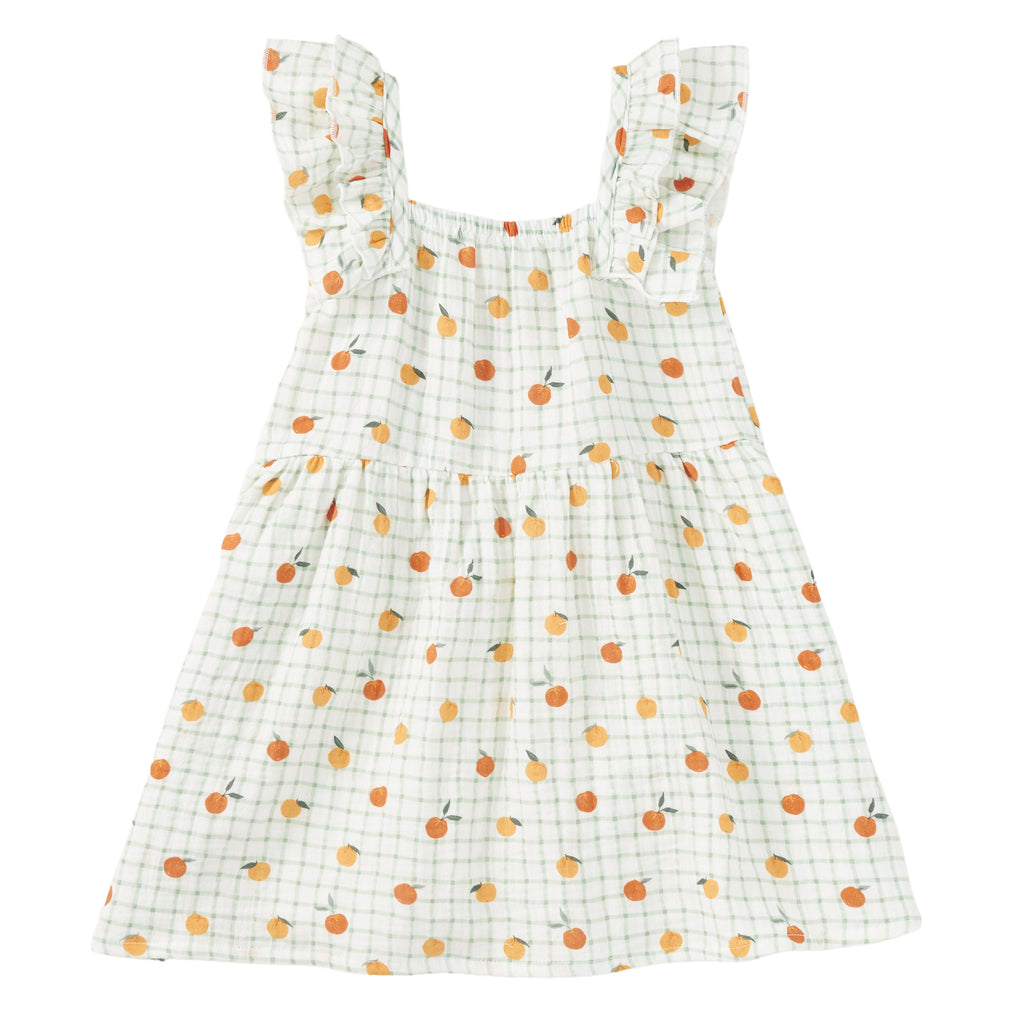 Vestido de muselina con tirantes de volantes