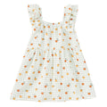 Vestido de muselina con tirantes de volantes
