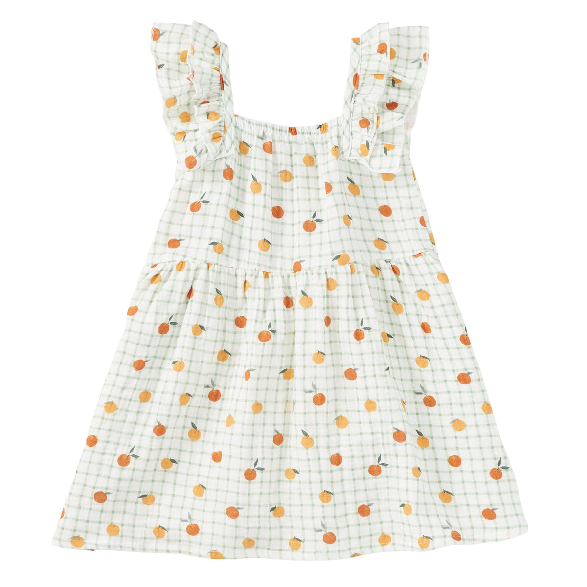 Vestido de muselina con tirantes de volantes