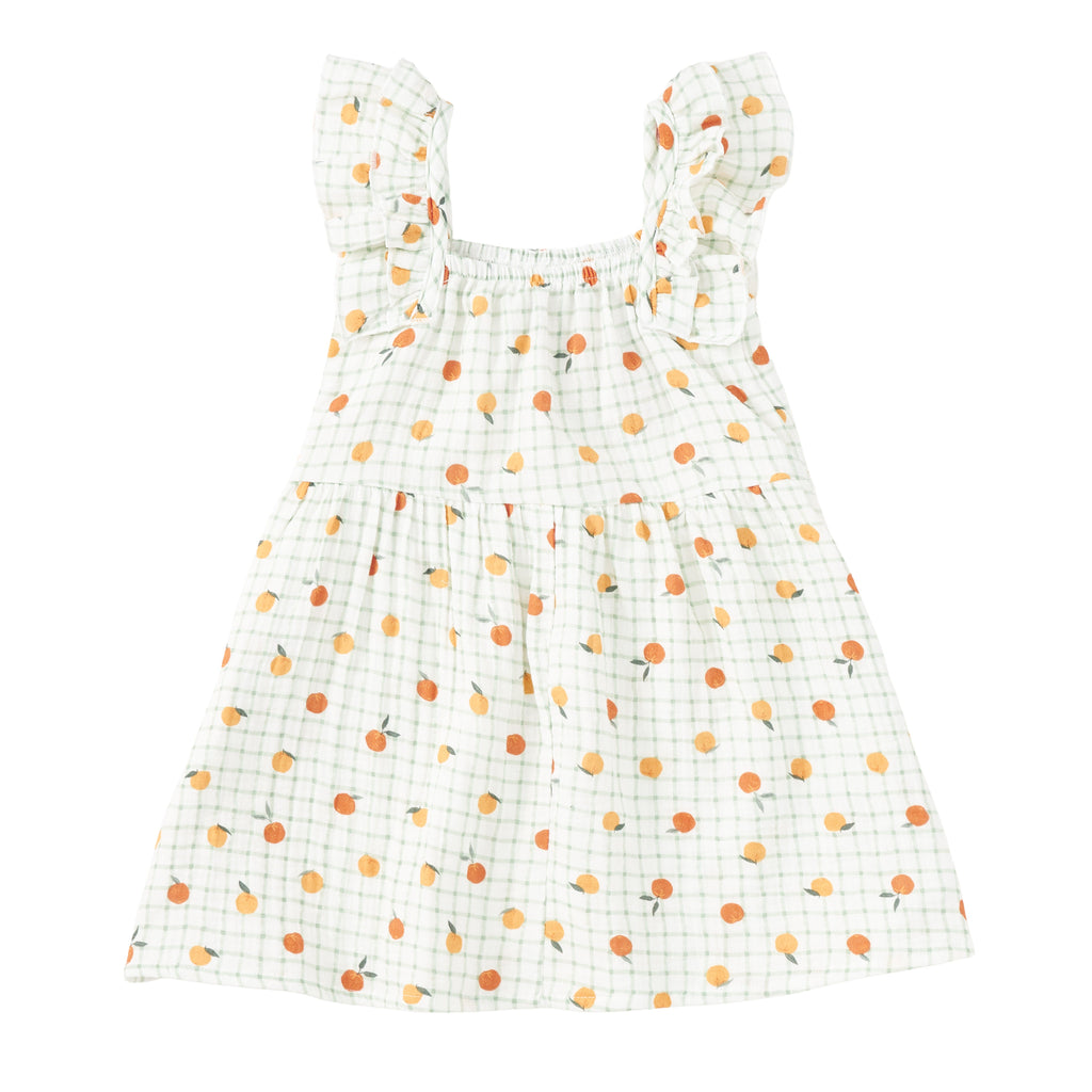Vestido de muselina con tirantes de volantes