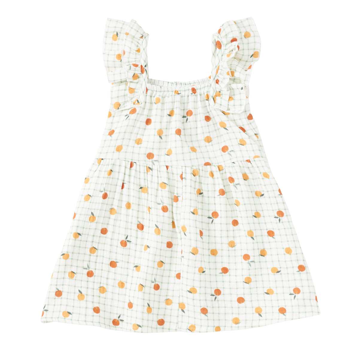 Vestido de muselina con tirantes de volantes